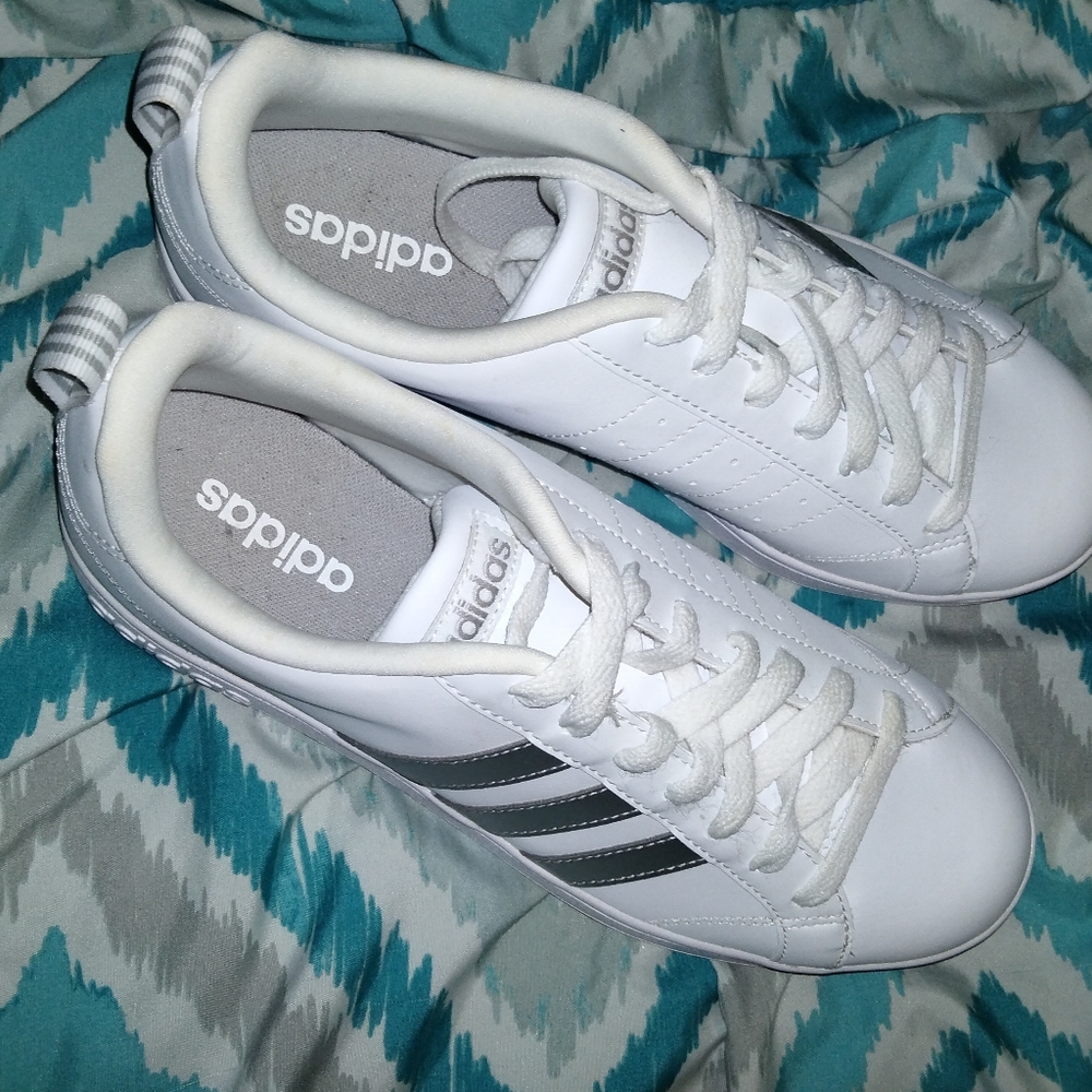 White and grey Adidas